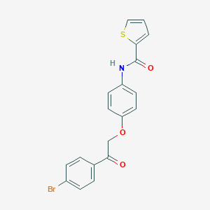 molecular formula C19H14BrNO3S B338585 N-[4-[2-(4-bromophenyl)-2-oxoethoxy]phenyl]thiophene-2-carboxamide 