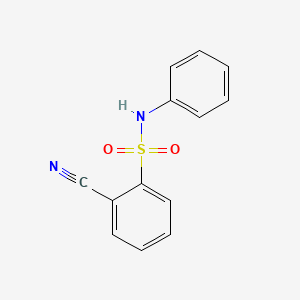 molecular formula C13H10N2O2S B3386028 2-cyano-N-phenylbenzene-1-sulfonamide CAS No. 69360-16-3