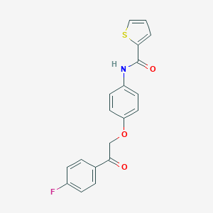 molecular formula C19H14FNO3S B338605 N-[4-[2-(4-fluorophenyl)-2-oxoethoxy]phenyl]thiophene-2-carboxamide 