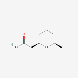 molecular formula C8H14O3 B3386058 [(2R,6R)-6-Methyloxan-2-yl]acetic acid CAS No. 69493-11-4