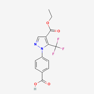 4-[4-(ethoxycarbonyl)-5-(trifluoromethyl)-1H-pyrazol-1-yl]benzoic acid