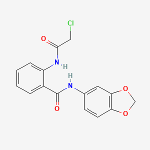 molecular formula C16H13ClN2O4 B3386424 N-(2H-1,3-benzodioxol-5-yl)-2-(2-chloroacetamido)benzamide CAS No. 730949-69-6