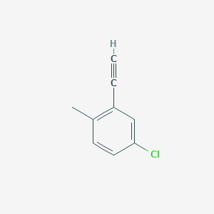 molecular formula C9H7Cl B3386619 4-Chloro-2-ethynyl-1-methylbenzene CAS No. 74331-72-9