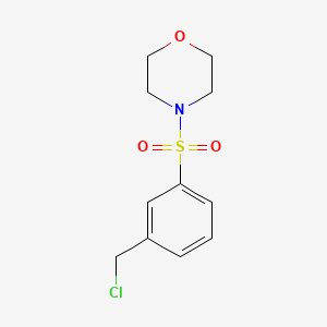 molecular formula C11H14ClNO3S B3386629 4-[3-(Chloromethyl)benzenesulfonyl]morpholine CAS No. 743456-87-3