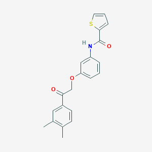 molecular formula C21H19NO3S B338663 N-[3-[2-(3,4-dimethylphenyl)-2-oxoethoxy]phenyl]thiophene-2-carboxamide 
