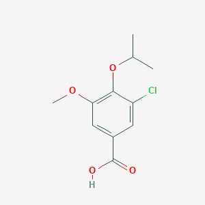 molecular formula C11H13ClO4 B3386718 3-Chloro-4-isopropoxy-5-methoxybenzoic acid CAS No. 749920-56-7