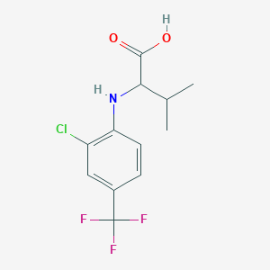 2-{[2-Chloro-4-(trifluoromethyl)phenyl]amino}-3-methylbutanoic acid