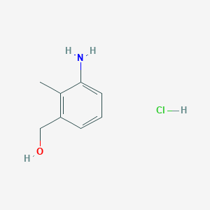 molecular formula C8H12ClNO B3386856 3-Hydroxymethyl-2-methylaniline hydrochloride CAS No. 76350-88-4