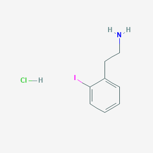 molecular formula C8H11ClIN B3386869 Benzeneethanamine, 2-iodo-, hydrochloride CAS No. 76464-97-6