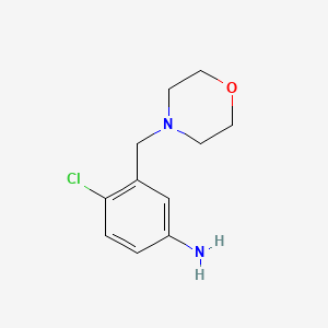 molecular formula C11H15ClN2O B3386901 4-chloro-3-(morpholin-4-ylmethyl)aniline CAS No. 769961-16-2