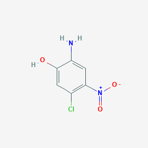 molecular formula C6H5ClN2O3 B3387067 2-Amino-5-chloro-4-nitrophenol CAS No. 78827-35-7
