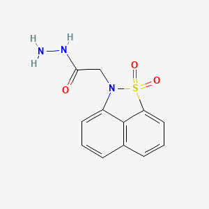 molecular formula C12H11N3O3S B3387110 2-(1,1-dioxido-2H-naphtho[1,8-cd]isothiazol-2-yl)acetohydrazide CAS No. 790271-29-3