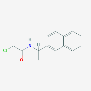 molecular formula C14H14ClNO B3387124 2-chloro-N-[1-(naphthalen-2-yl)ethyl]acetamide CAS No. 790272-25-2