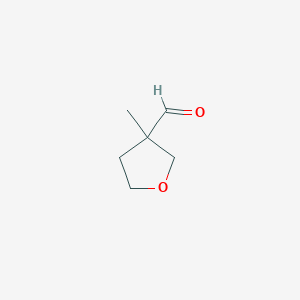 molecular formula C6H10O2 B3387199 3-Methyloxolane-3-carbaldehyde CAS No. 79437-22-2