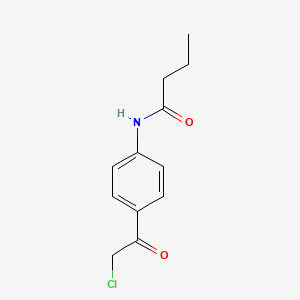 molecular formula C12H14ClNO2 B3387209 N-[4-(2-chloroacetyl)phenyl]butanamide CAS No. 794554-81-7