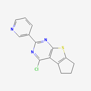 4-chloro-2-pyridin-3-yl-6,7-dihydro-5H-cyclopenta[4,5]thieno[2,3-d]pyrimidine