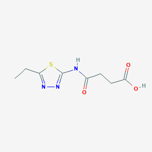 3-[(5-Ethyl-1,3,4-thiadiazol-2-yl)carbamoyl]propanoic acid
