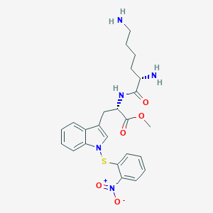molecular formula C24H29N5O5S B033875 H-Lysyl-2-(2-nitrophenylsulfenyl)tryptophan methyl ester CAS No. 109064-70-2