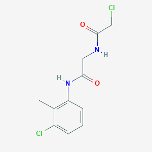 molecular formula C11H12Cl2N2O2 B3387690 2-chloro-N-{[(3-chloro-2-methylphenyl)carbamoyl]methyl}acetamide CAS No. 851116-61-5