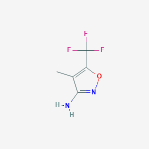 molecular formula C5H5F3N2O B033877 4-Methyl-5-(trifluoromethyl)isoxazol-3-amine CAS No. 110234-47-4