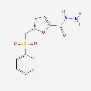 molecular formula C12H12N2O4S B3387877 5-[(Benzenesulfonyl)methyl]furan-2-carbohydrazide CAS No. 852840-58-5