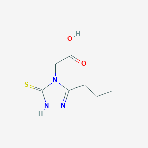 2-(3-propyl-5-sulfanyl-4H-1,2,4-triazol-4-yl)acetic acid
