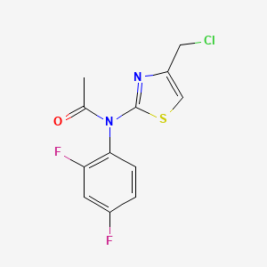 N-[4-(chloromethyl)-1,3-thiazol-2-yl]-N-(2,4-difluorophenyl)acetamide