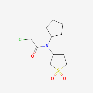 2-chloro-N-cyclopentyl-N-(1,1-dioxo-1lambda6-thiolan-3-yl)acetamide