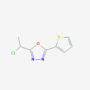 2-(1-Chloroethyl)-5-(thiophen-2-yl)-1,3,4-oxadiazole