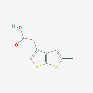 molecular formula C9H8O2S2 B3387995 2-{5-Methylthieno[2,3-b]thiophen-3-yl}acetic acid CAS No. 85504-38-7