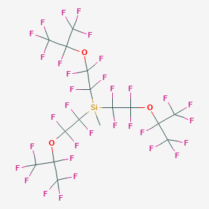 molecular formula C16H3F33O3Si B033880 Tris(perfluoro(2-isopropoxyethyl))-methylsilane CAS No. 104745-21-3