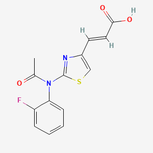 3-{2-[N-(2-fluorophenyl)acetamido]-1,3-thiazol-4-yl}prop-2-enoic acid