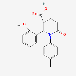 2-(2-Methoxyphenyl)-1-(4-methylphenyl)-6-oxopiperidine-3-carboxylic acid