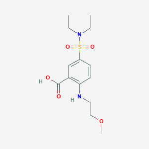 molecular formula C14H22N2O5S B3388023 5-(Diethylsulfamoyl)-2-[(2-methoxyethyl)amino]benzoic acid CAS No. 855991-67-2