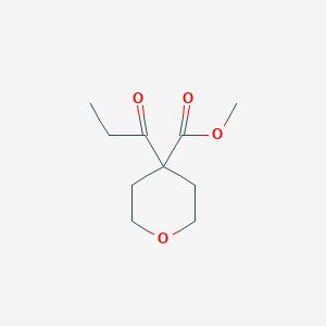 molecular formula C10H16O4 B3388038 Methyl 4-propanoyloxane-4-carboxylate CAS No. 856414-66-9