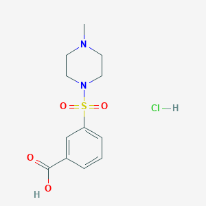 molecular formula C12H17ClN2O4S B3388147 3-[(4-methyl-1-piperazinyl)sulfonyl]Benzoic acid hydrochloride CAS No. 862088-87-7