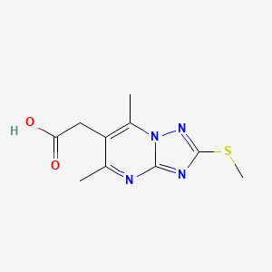 2-[5,7-Dimethyl-2-(methylsulfanyl)-[1,2,4]triazolo[1,5-a]pyrimidin-6-yl]acetic acid