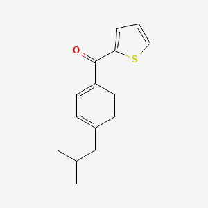 molecular formula C15H16OS B3388212 [4-(2-Methylpropyl)phenyl](thiophen-2-yl)methanone CAS No. 863669-60-7