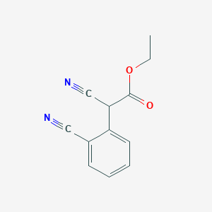 molecular formula C12H10N2O2 B3388224 Ethyl 2-cyano-2-(2-cyanophenyl)acetate CAS No. 86369-35-9
