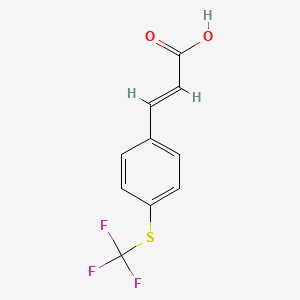 molecular formula C10H7F3O2S B3388249 3-{4-[(Trifluoromethyl)thio]phenyl}acrylic acid CAS No. 865350-55-6