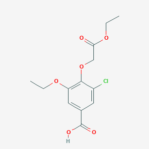 molecular formula C13H15ClO6 B3388259 3-Chloro-5-ethoxy-4-(2-ethoxy-2-oxoethoxy)benzoic acid CAS No. 866768-15-2