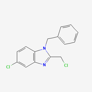 molecular formula C15H12Cl2N2 B3388270 1-benzyl-5-chloro-2-(chloromethyl)-1H-1,3-benzodiazole CAS No. 868237-99-4