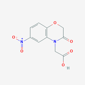 B3388293 2-(6-nitro-3-oxo-3,4-dihydro-2H-1,4-benzoxazin-4-yl)acetic acid CAS No. 869464-86-8