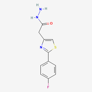 molecular formula C11H10FN3OS B3388309 2-[2-(4-Fluorophenyl)-1,3-thiazol-4-yl]acetohydrazide CAS No. 869716-02-9