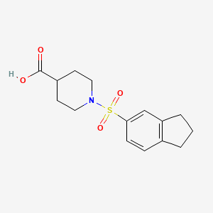 1-(2,3-dihydro-1H-indene-5-sulfonyl)piperidine-4-carboxylic acid