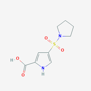 molecular formula C9H12N2O4S B3388326 4-(pyrrolidine-1-sulfonyl)-1H-pyrrole-2-carboxylic acid CAS No. 870693-08-6