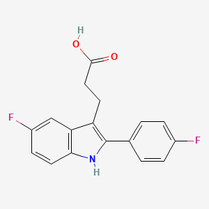 3-[5-fluoro-2-(4-fluorophenyl)-1H-indol-3-yl]propanoic Acid