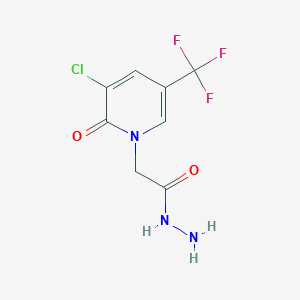 2-[3-Chloro-2-oxo-5-(trifluoromethyl)-1,2-dihydropyridin-1-yl]acetohydrazide