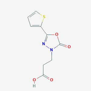 3-[2-Oxo-5-(thiophen-2-yl)-2,3-dihydro-1,3,4-oxadiazol-3-yl]propanoic acid
