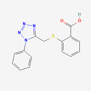 2-{[(1-phenyl-1H-1,2,3,4-tetrazol-5-yl)methyl]sulfanyl}benzoic acid